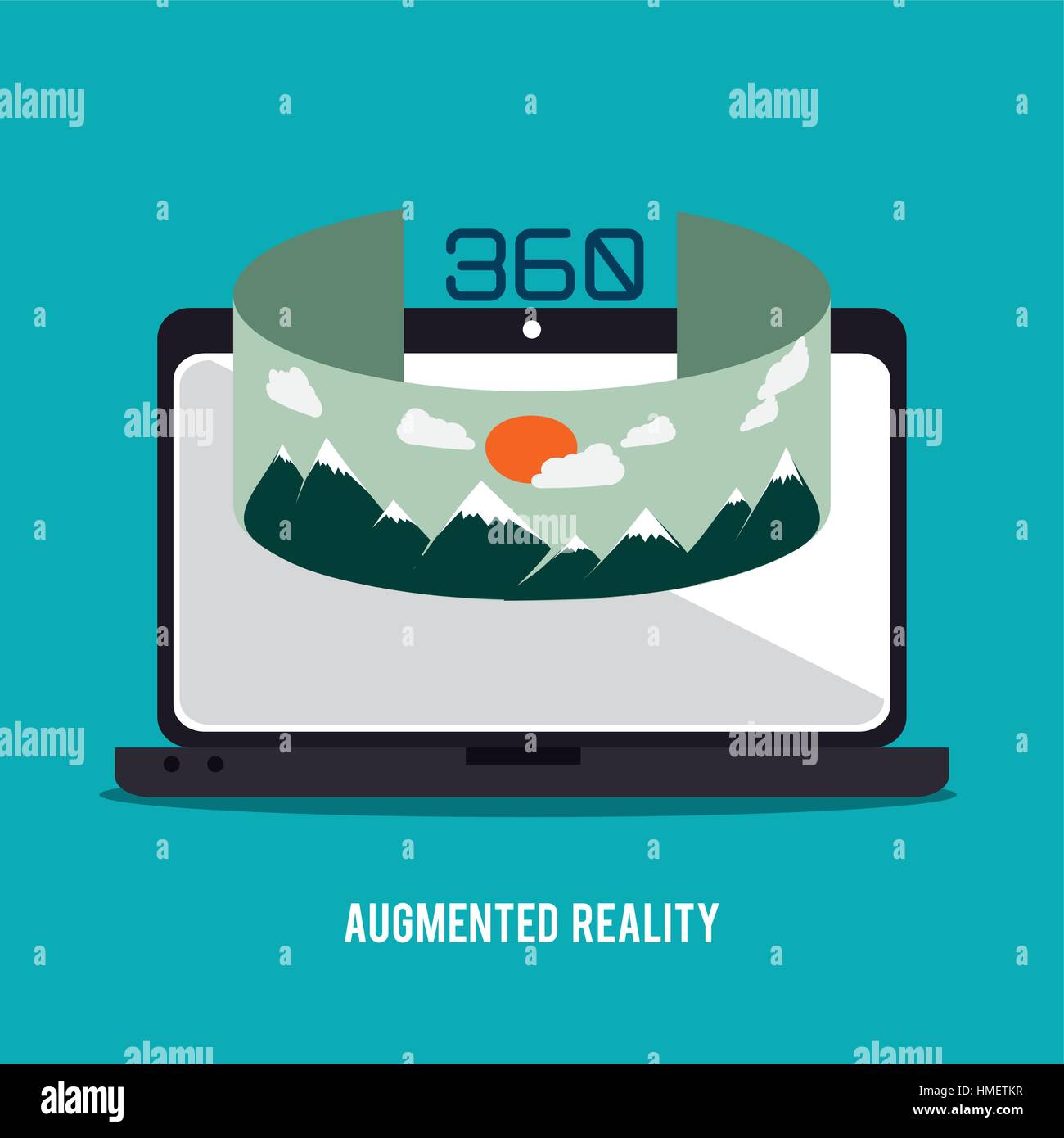 Augmented reality technology icon vector illustration design Stock ...