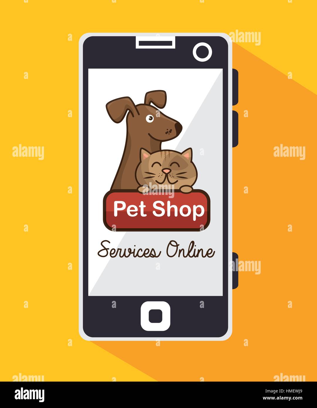 group animals pet shop online vector illustration design Stock Vector