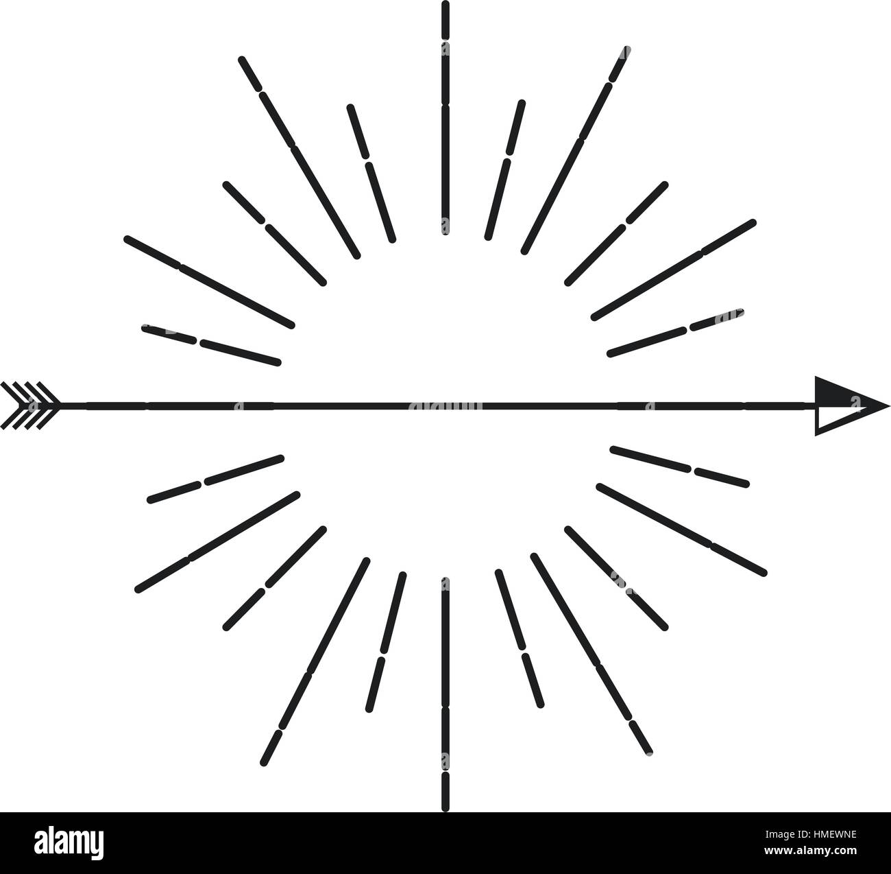 frame retro with arrows vector illustration design Stock Vector Image ...