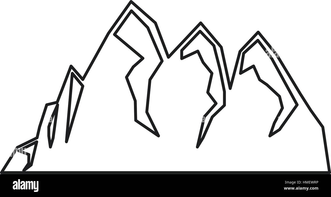 mountain silhouette isolated icon vector illustration design Stock ...