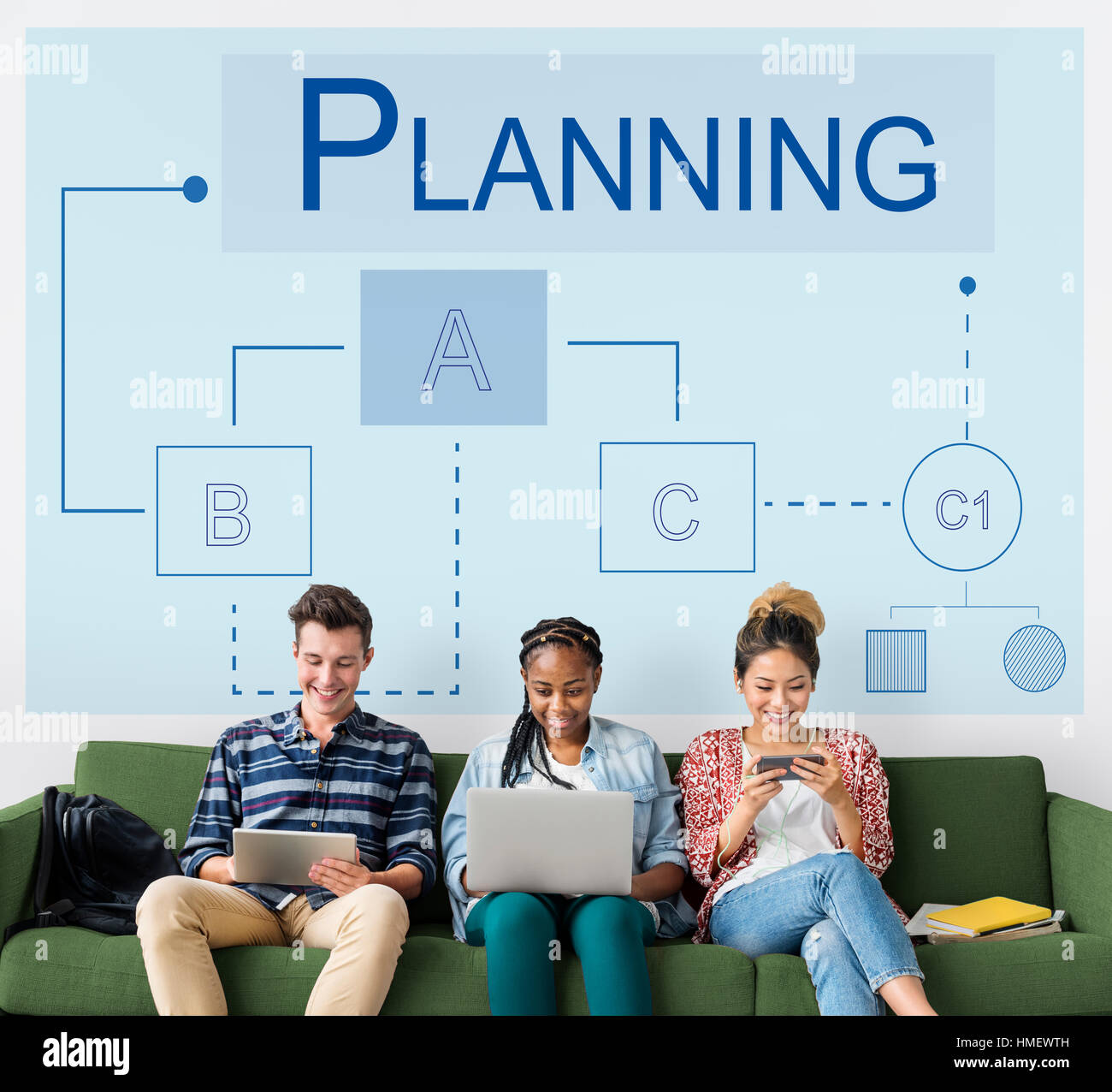 Planning Strategy Work Management Concept Stock Photo - Alamy