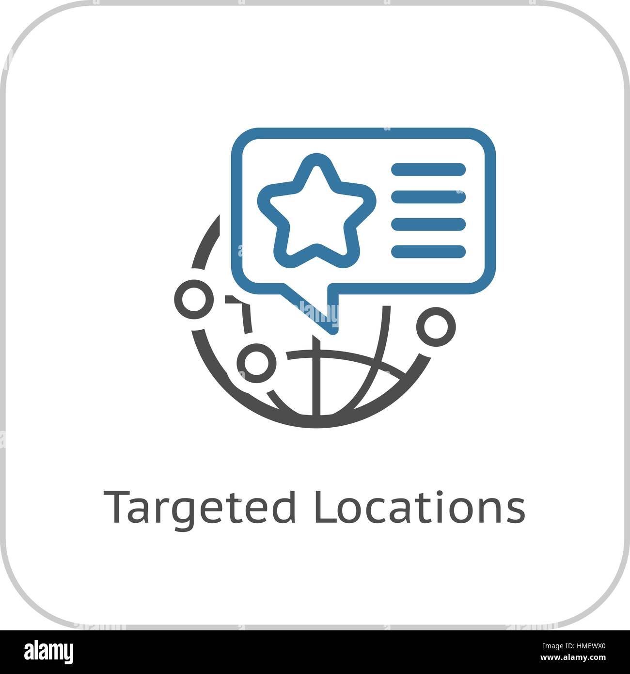 Targeted Locations Icon. Flat Design Stock Vector Image & Art - Alamy
