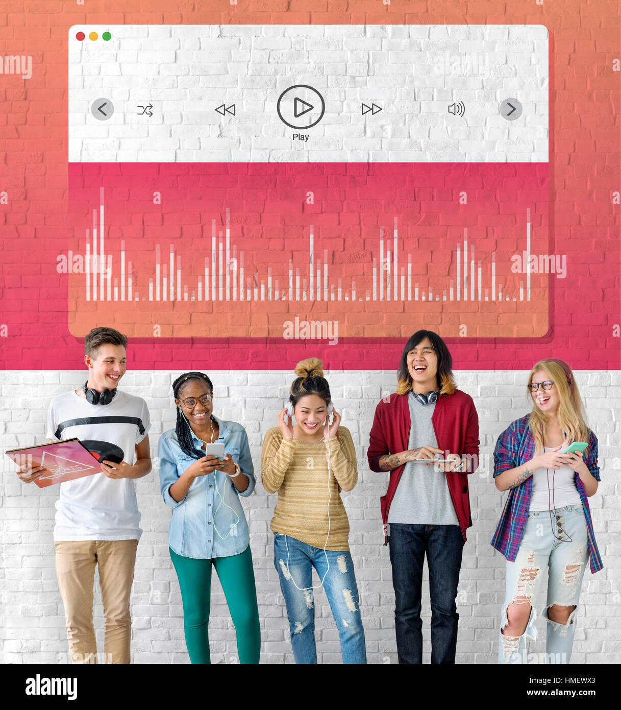 Music Video Player Multimedia Concept Stock Photo - Alamy