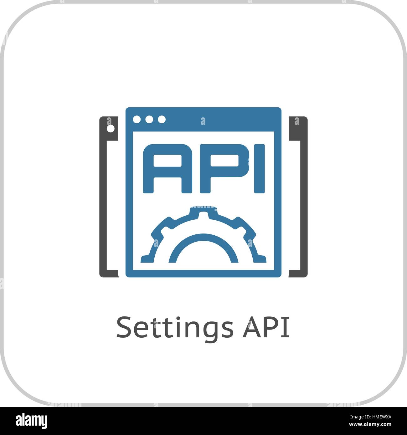 Settings API Icon. Flat Design Stock Vector Image & Art - Alamy