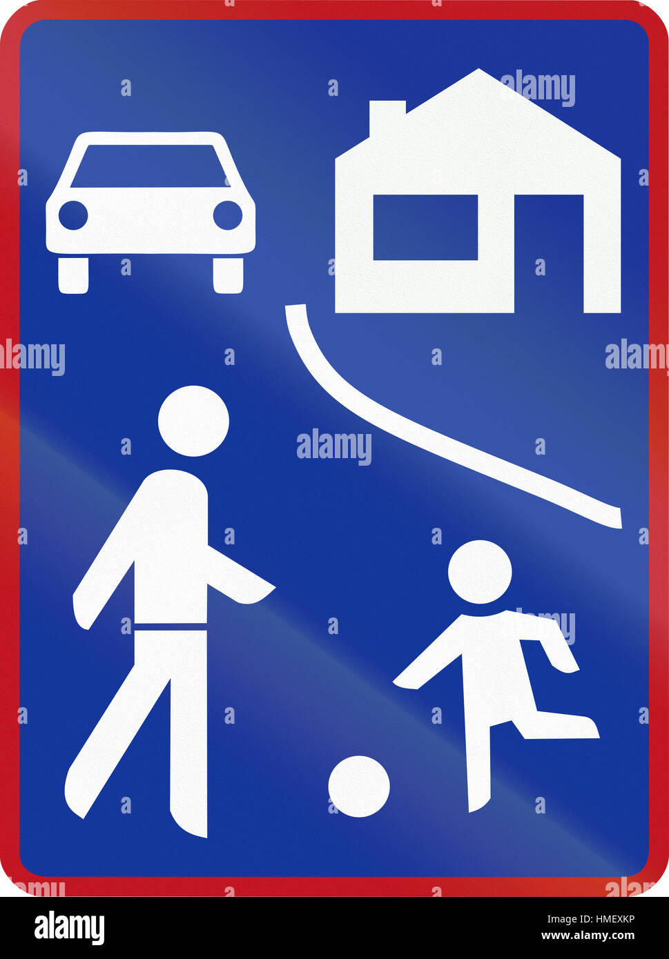 Shared Zone Vector File Residential Shared Zone sign in South Africa Stock Photo - Alamy
