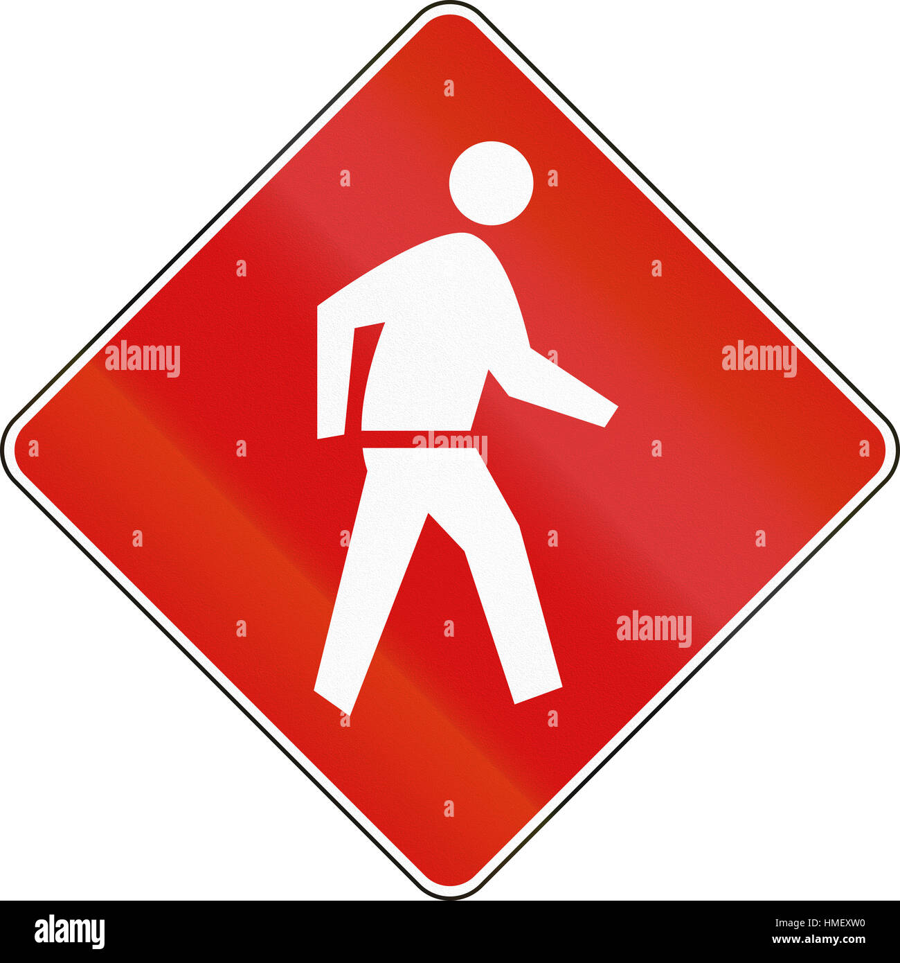 Pedestrian Priority sign used in South Africa Stock Photo - Alamy