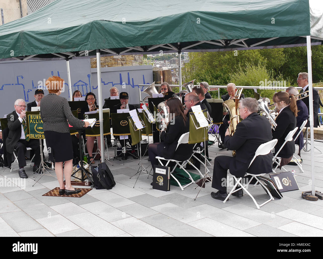 Brass Band at 200th year Celebration of the Leeds Liverpool Canal at