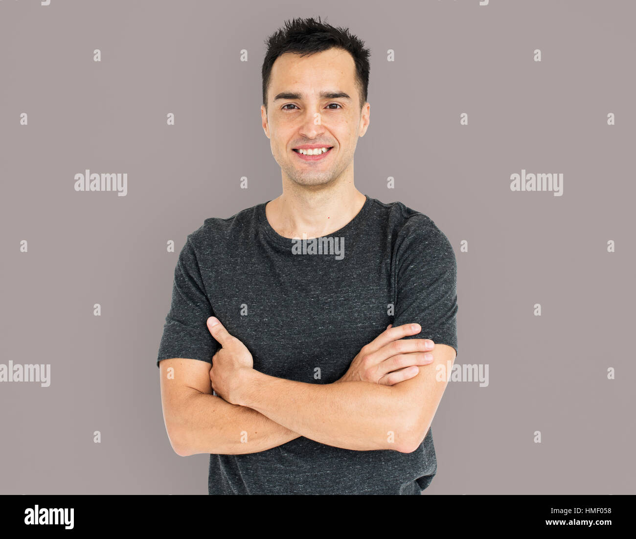 Man Smiling Happiness Portrait Concept Stock Photo