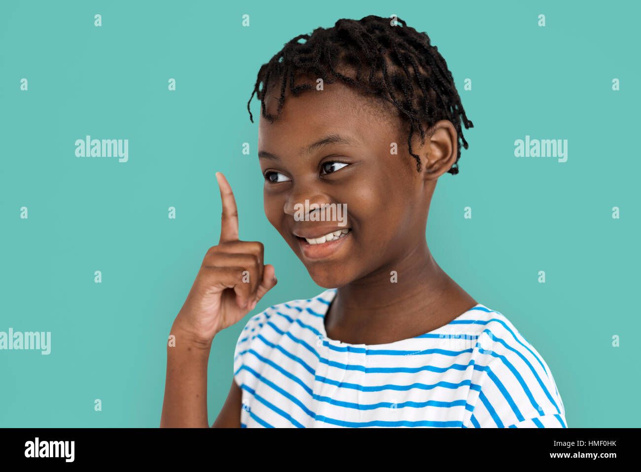 Girl Cheerful Studio Portrait Concept Stock Photo - Alamy