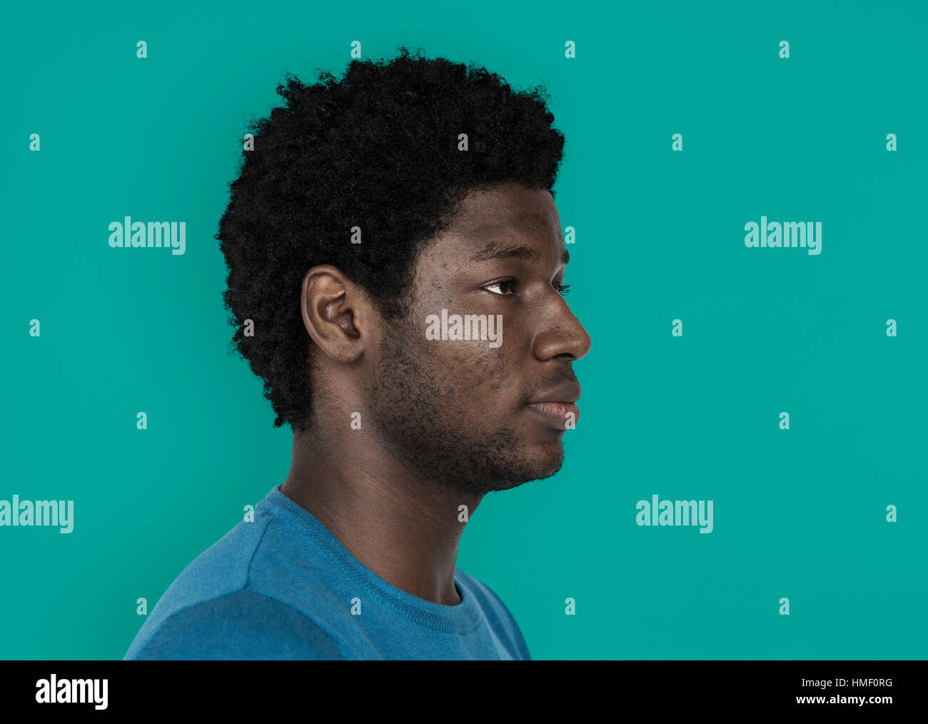 African Descent Serious Side Concept Stock Photo - Alamy