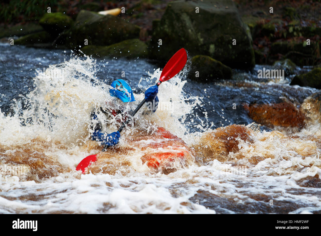 Wild Water Canoeing River Washburn North Yorkshire Stock Photo Alamy