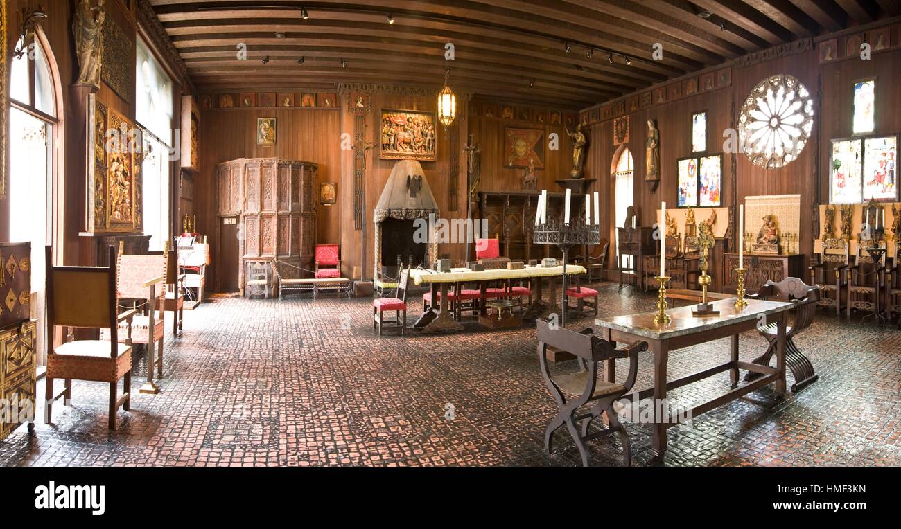 Isabella Stewart Gardner Museum, the Gothic Room, Boston Stock Photo