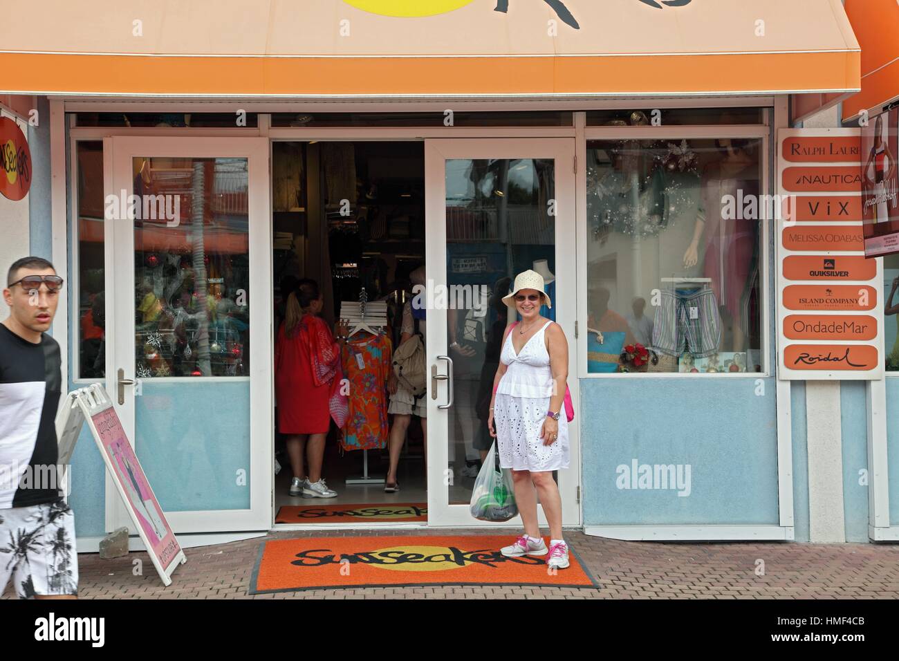 Souvenir shop in St. John´s, Antigua island, Antigua and Barbuda