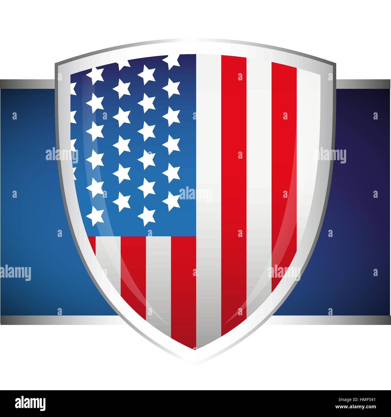 USA flag shield Stock Vector