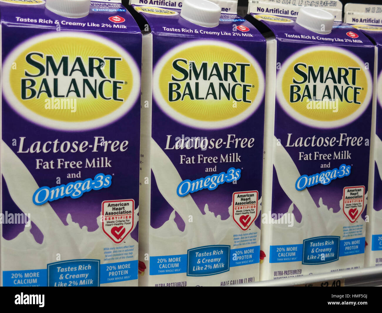 Smart Balance Lactose Free Milk Cartons, USA Stock Photo Alamy