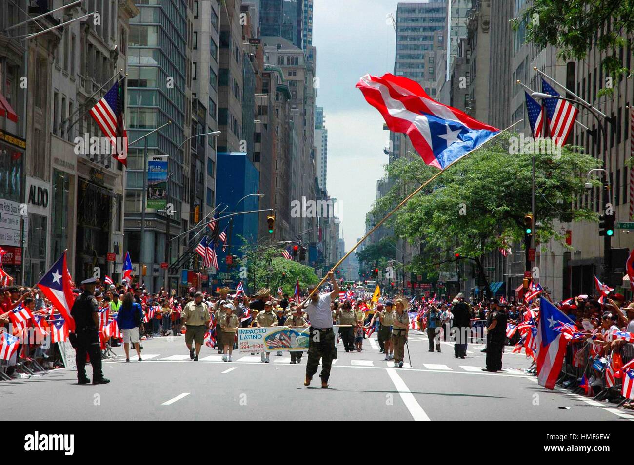 USA, New York, New York City, the Puerto Rican Parade along the Fifth