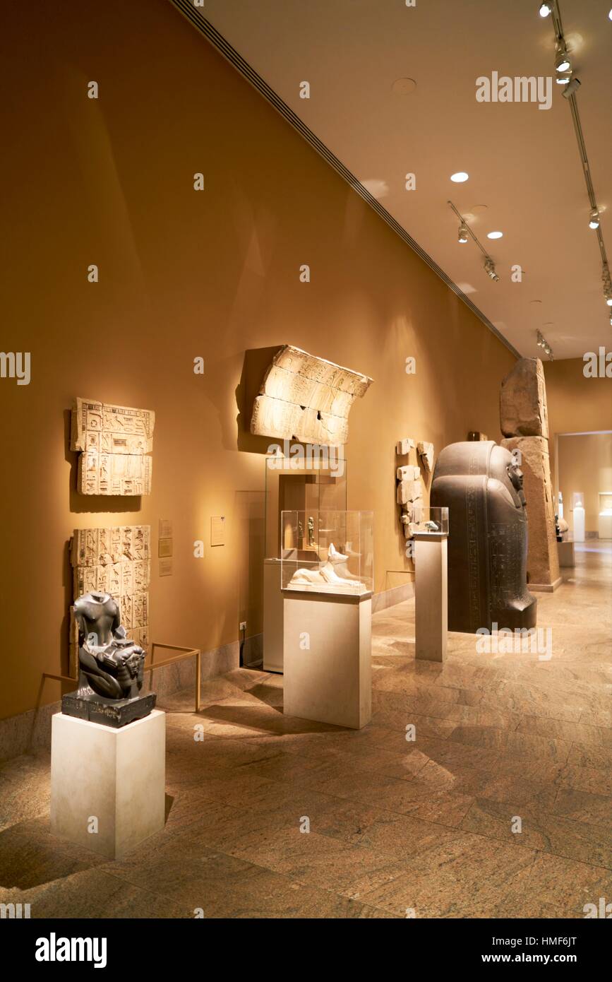 The Metropolitan Museum of Art. Egyptian Art Wing, Manhattan, New York City, USA Stock Photo