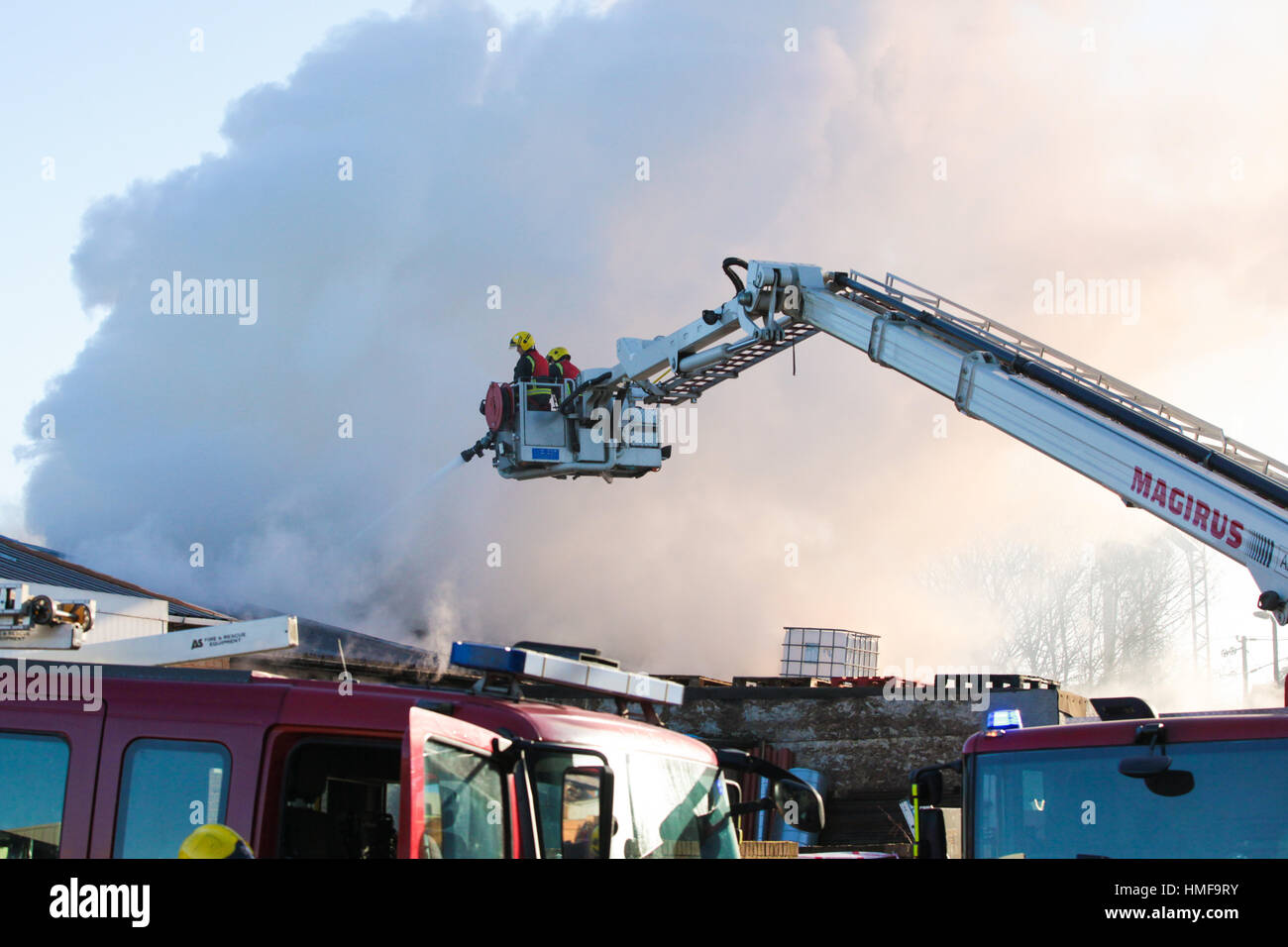 Over 70 firefighters along with 10 engines tackle a blaze in an ...