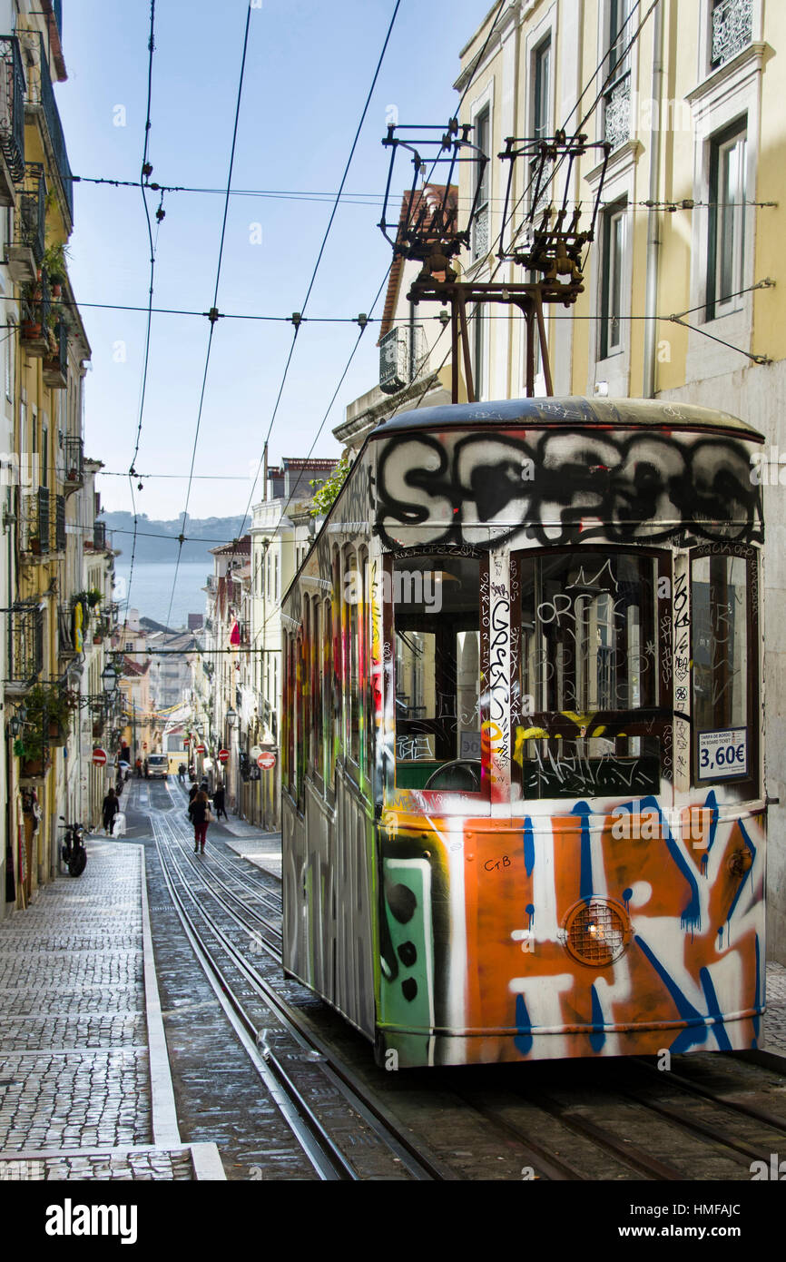 Lisboa Trolley Stock Photo