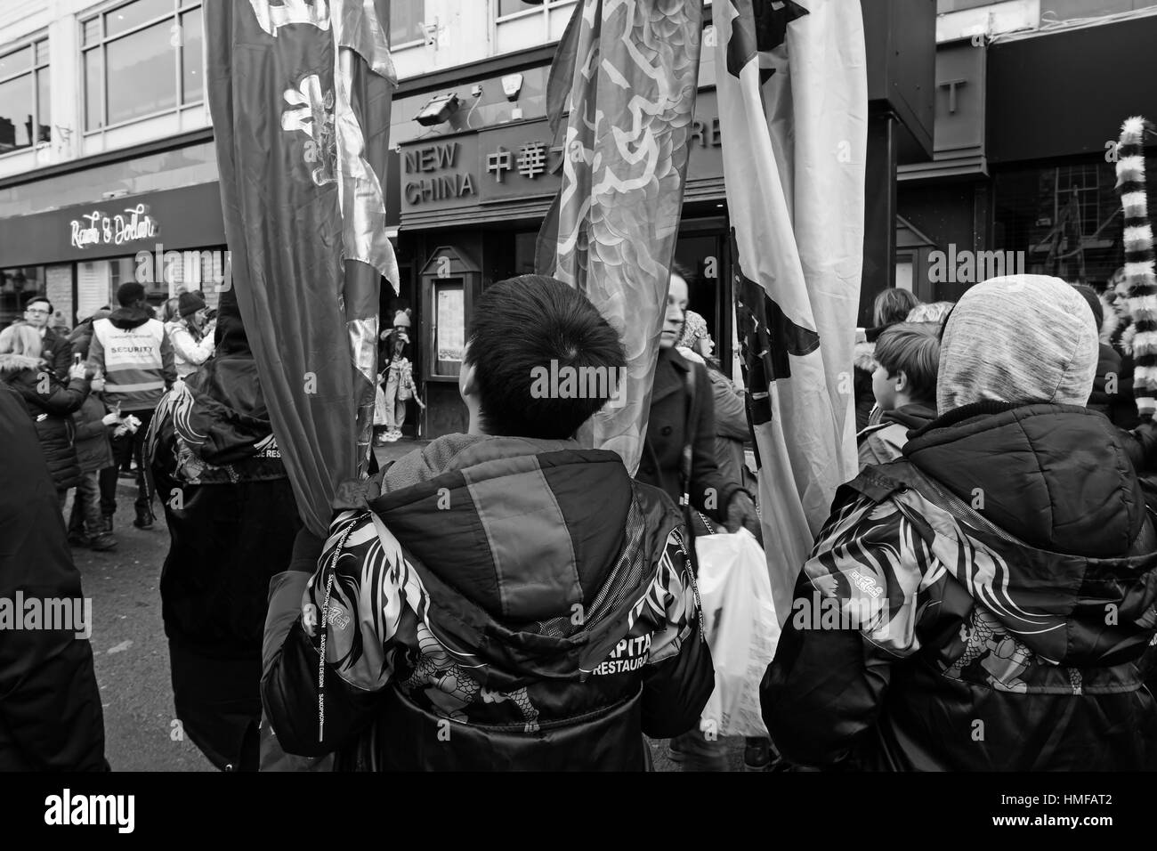 Firecrackers being set off at the 2017 Chinese New Year celebrations in