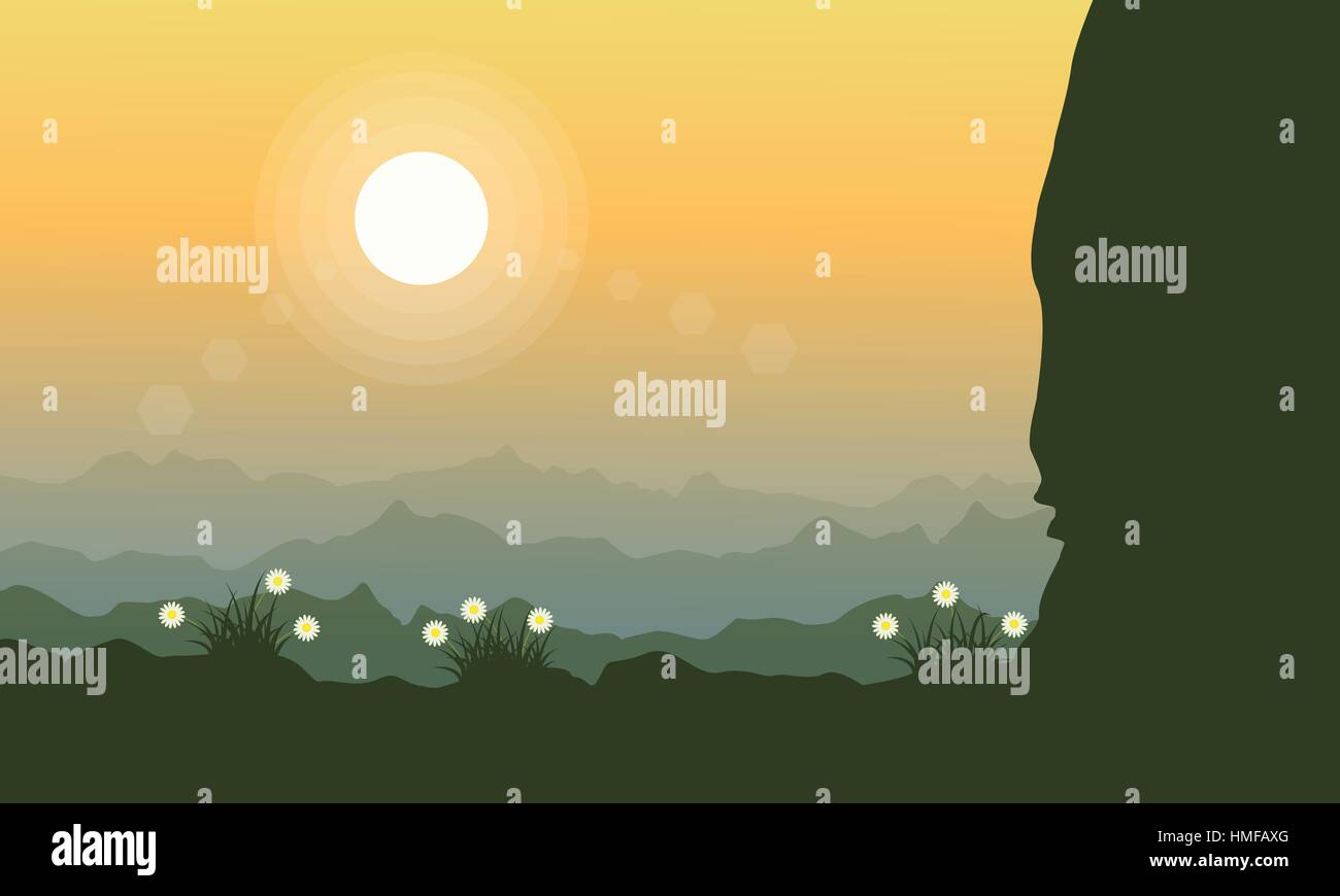 At spring flower landscape vector art Stock Vector Image & Art - Alamy