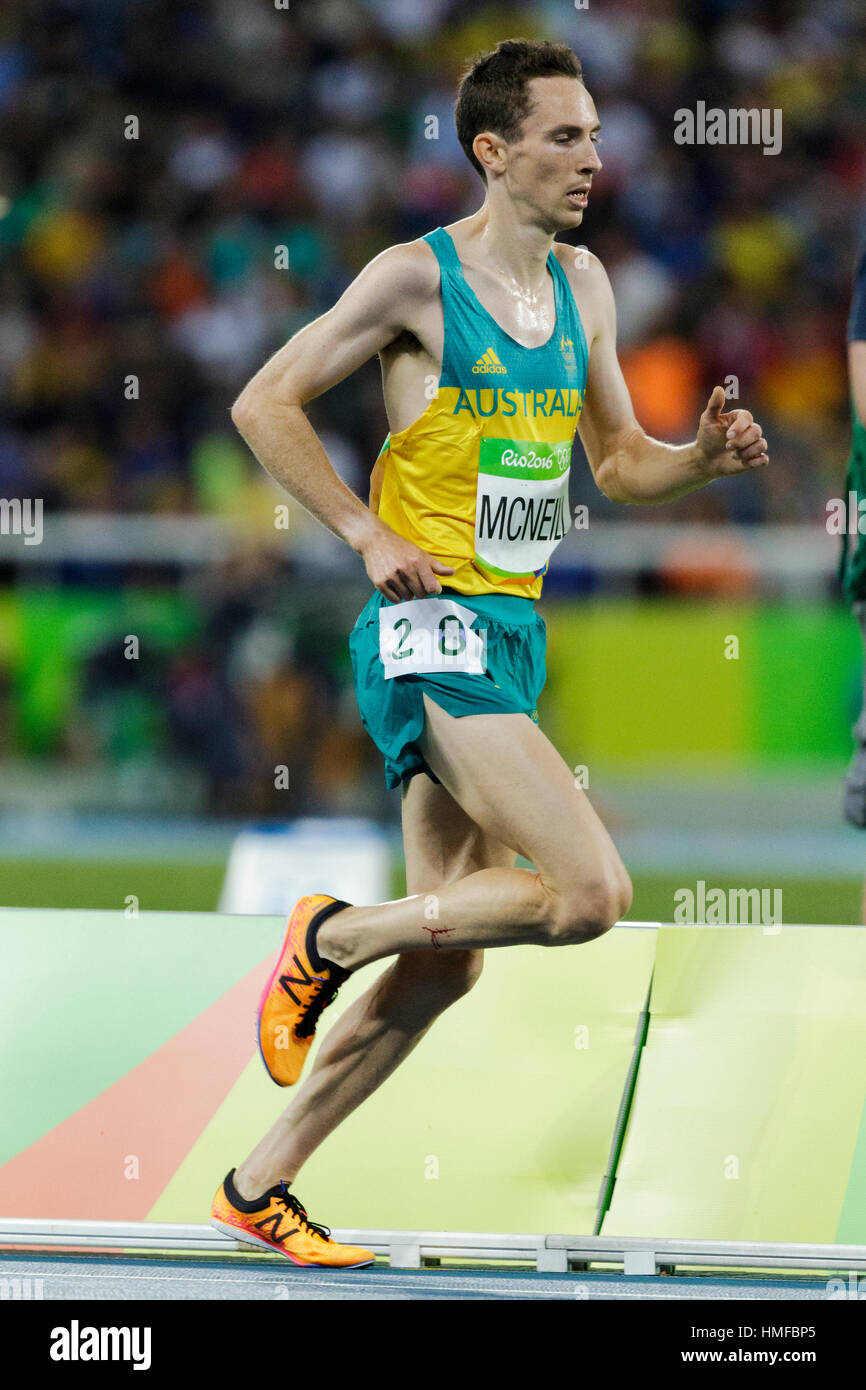 Rio de Janeiro, Brazil. 13 August 2016.  Athletics, David Mcneill (AUS) competing in the  Men's 10.000m final at the 2016 Olympic Summer Games. ©Paul Stock Photo