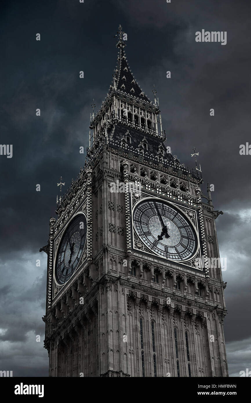 Big Ben Clock Tower closeup in London England Stock Photo Alamy