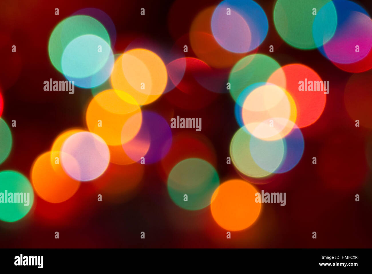 christmas lights abstract green orange blue blurred Stock Photo - Alamy