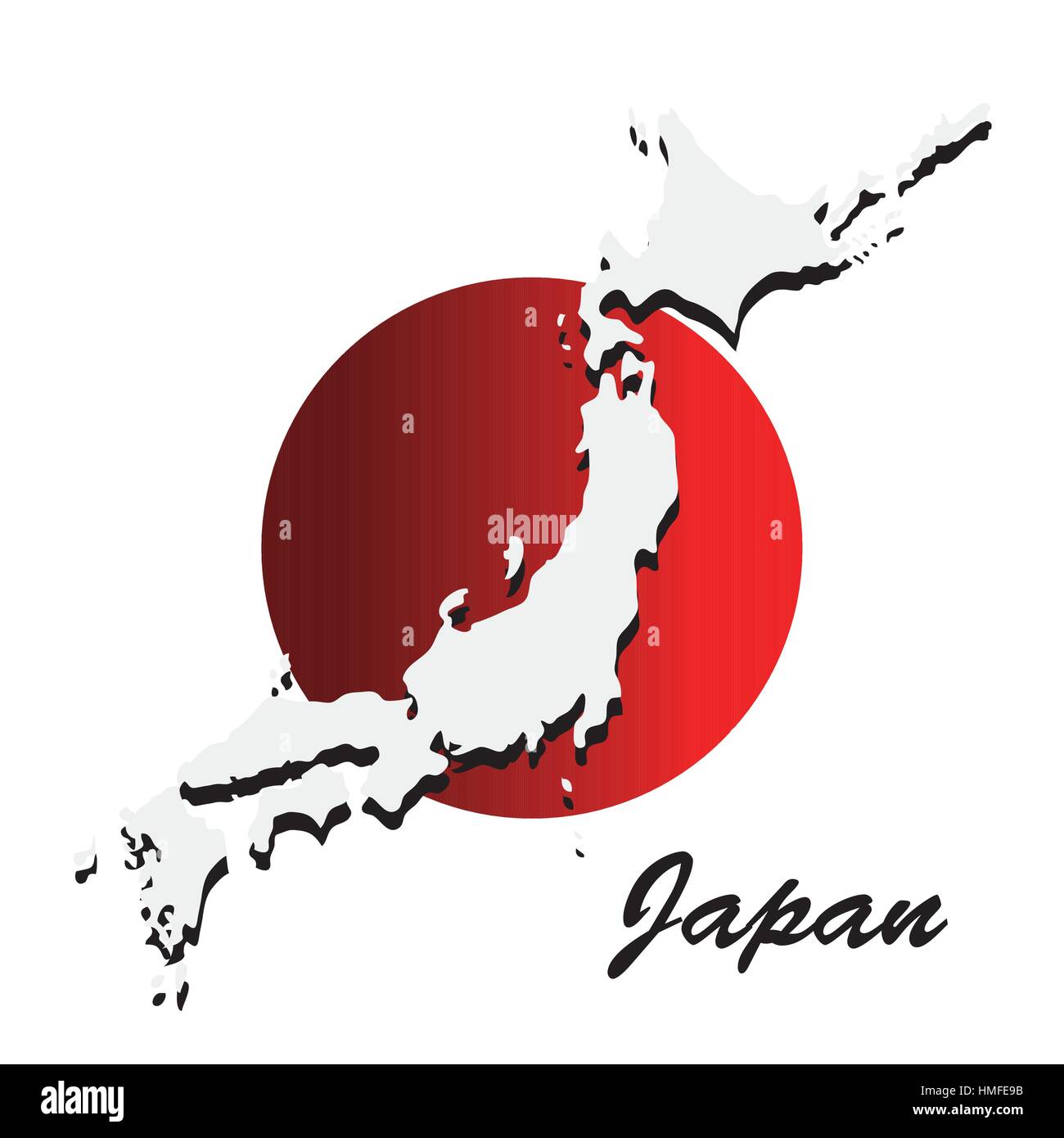 japanese culture map poster vector illustration design Stock Vector ...