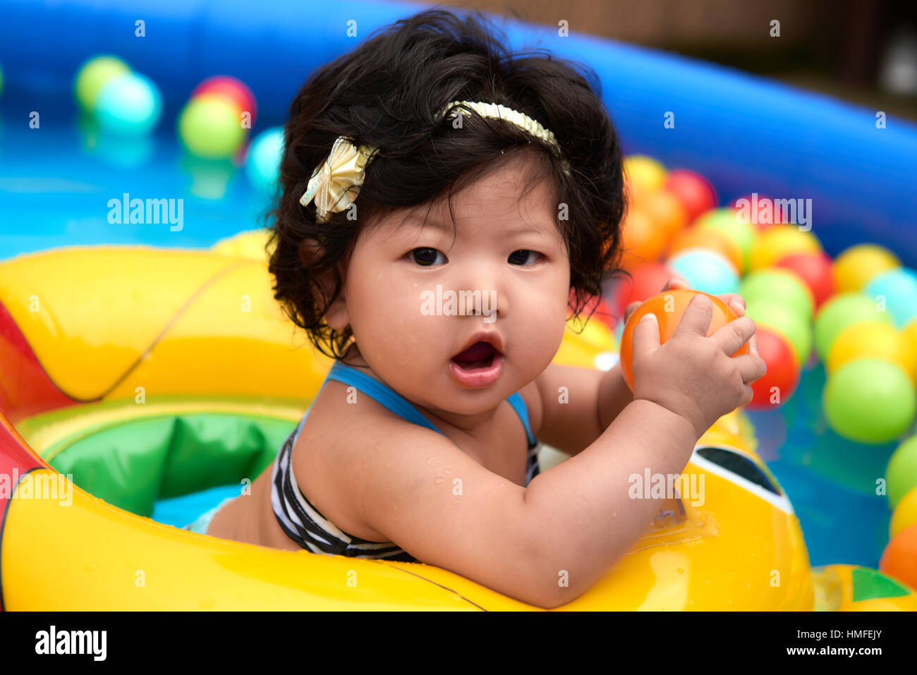 baby girl swimsuit with floats