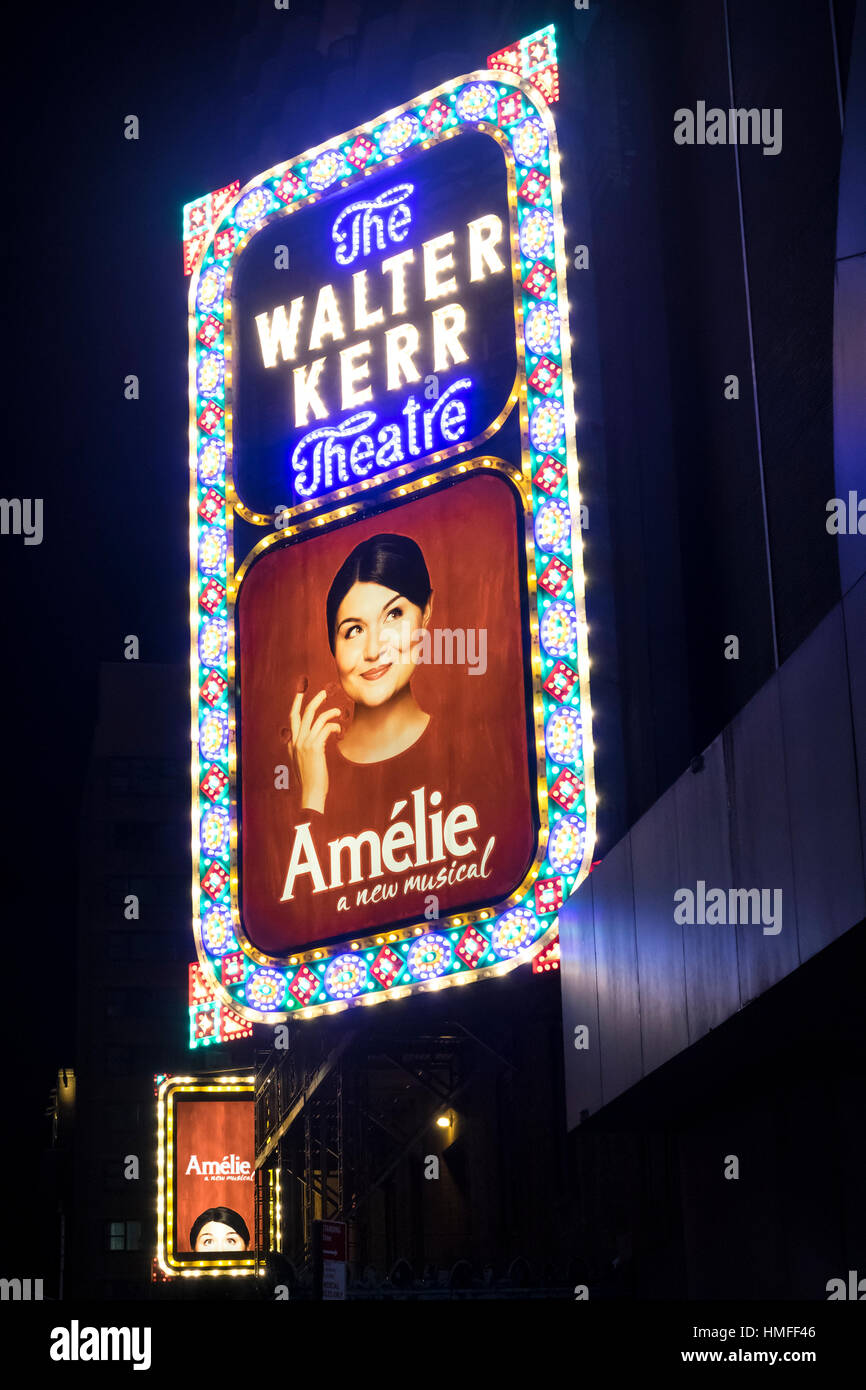 Amelie, a new musical opening at the Walter Kerr Theatre in March 2017 Stock Photo