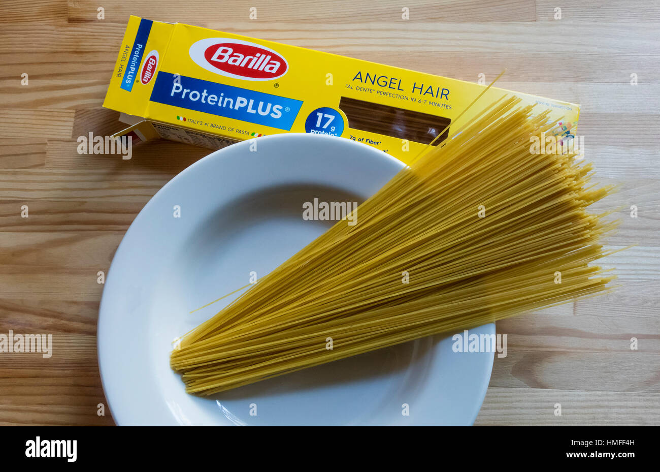 Angel Hair pasta Stock Photo