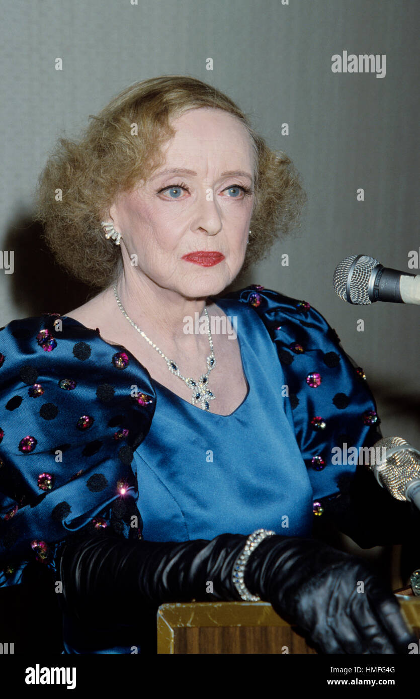 Bette Davis in Los Angeles CA in 1981. Stock Photo