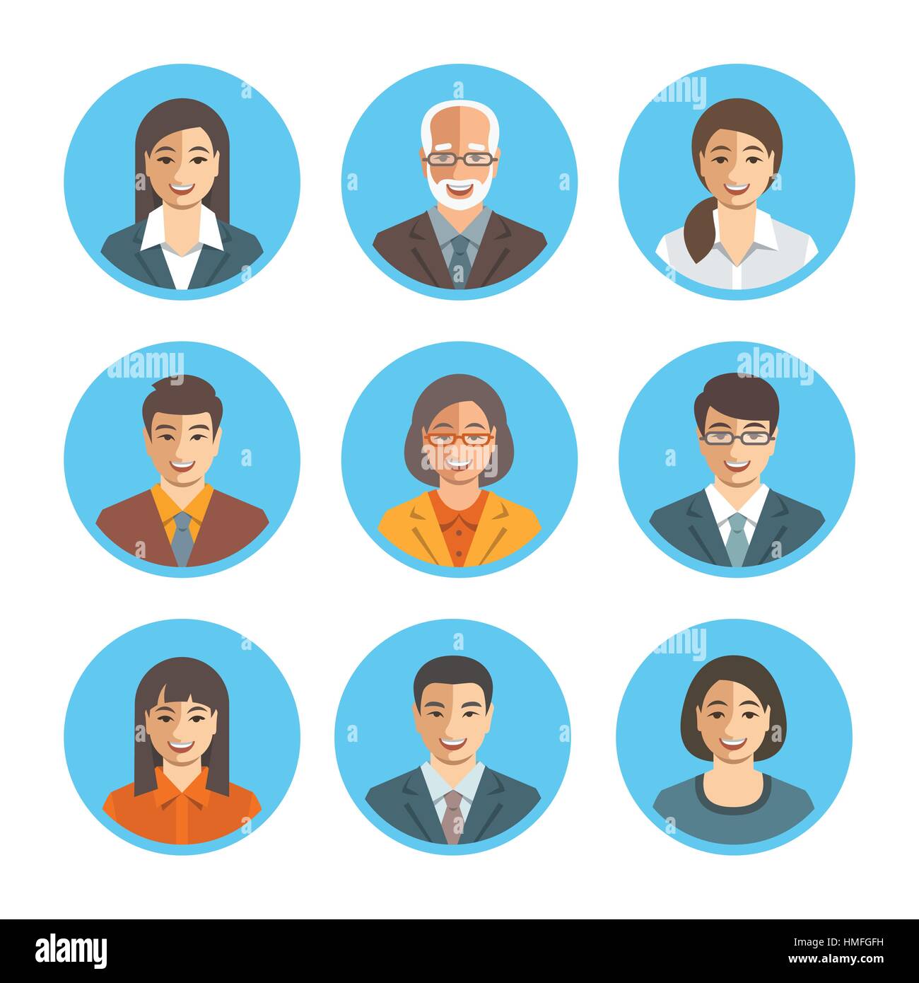 Cheerful businessman businesswoman in Stock Vector Images - Alamy