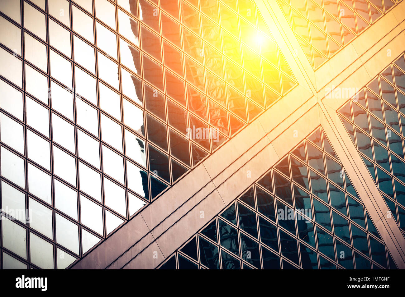 Sun Rays Reflection Modern office building with sun ray reflection from corner Stock Photo ...