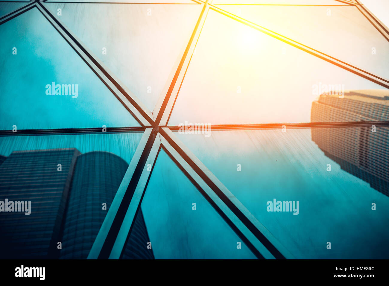 Sun Rays Reflection Modern office building with sun ray reflection from corner Stock Photo ...