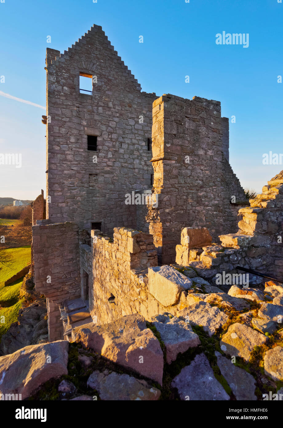 View of the Craigmillar Castle, Edinburgh, Lothian, Scotland, United Kingdom Stock Photo