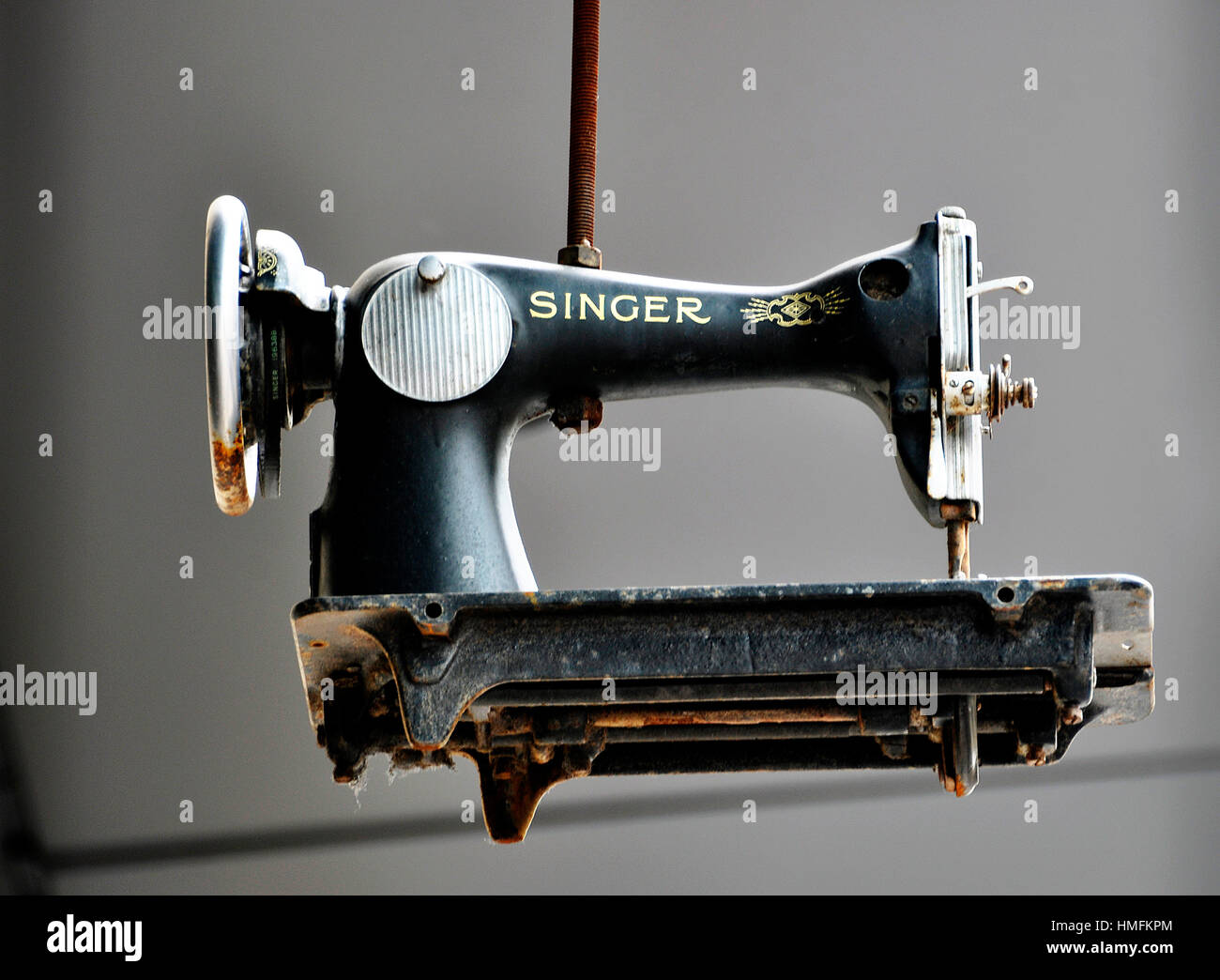 Sewing machine in Cardiff, wales Stock Photo
