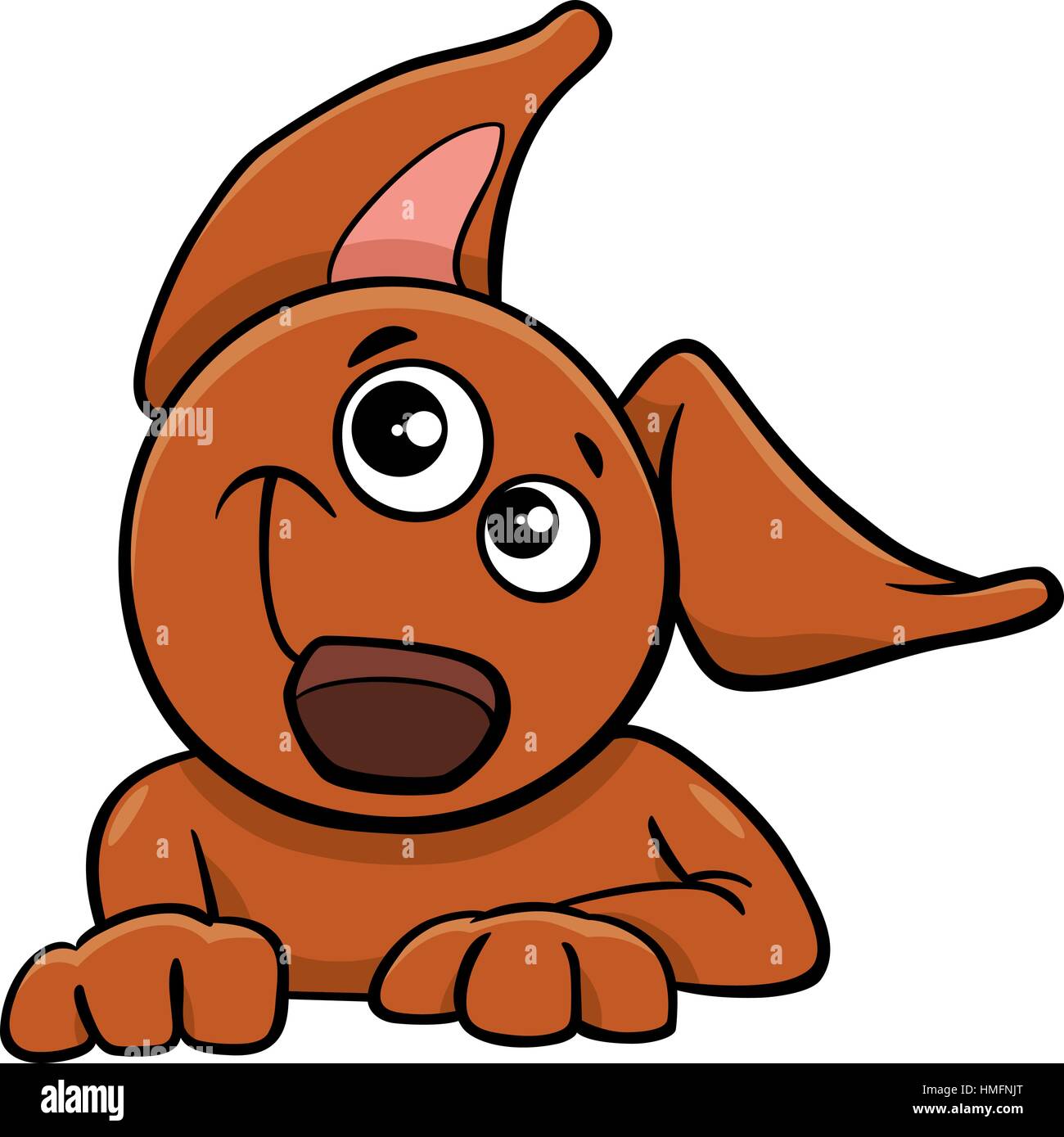Cartoon Illustration of Cute Dog or Puppy Pet Character Stock Vector ...