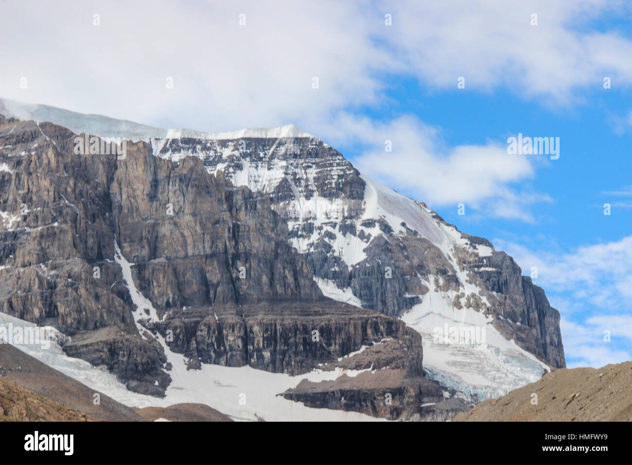 Athabasca Glacier in the Columbia Ice Fields, Alberta Canada Stock Photo