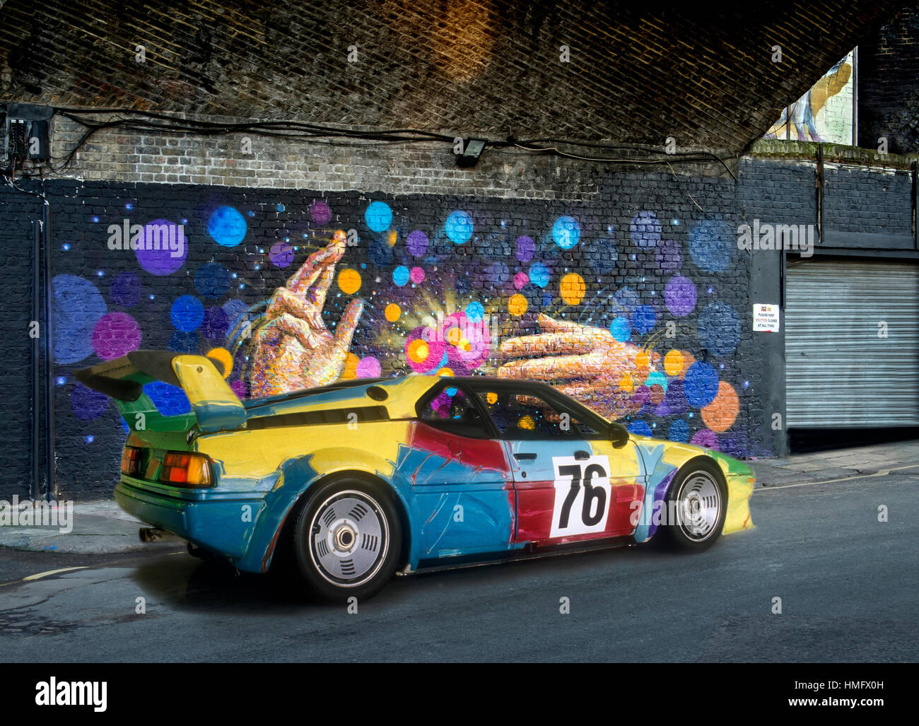 Andy Warhol 1977 BMW M1 art car Stock Photo