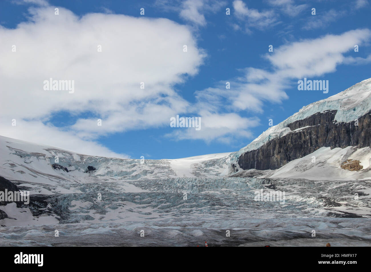 Athabasca Glacier in the Columbia Ice Fields, Alberta Canada Stock