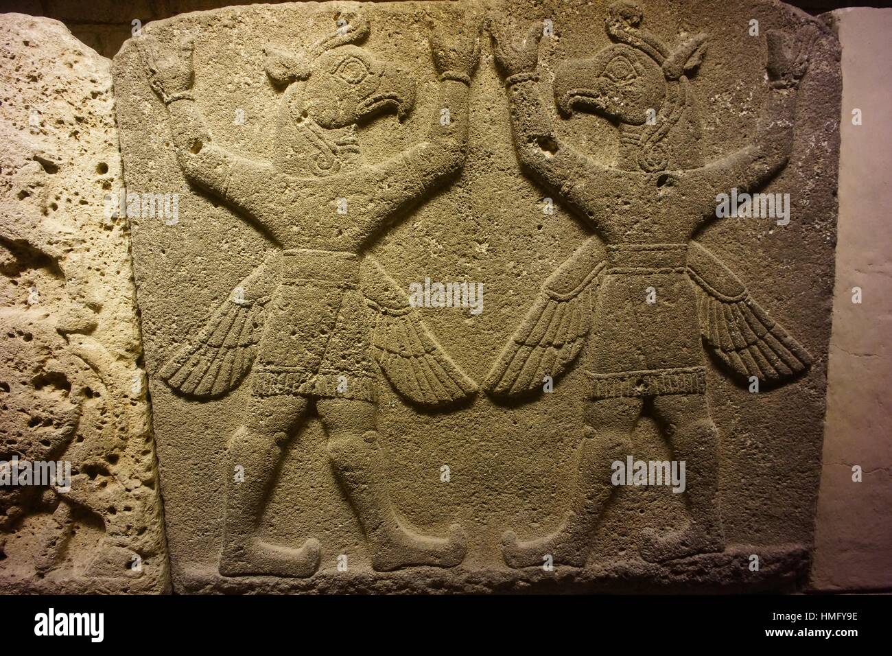 Hittite relief at Museum of Anatolian Civilizations. Ankara. Turkey Stock Photo