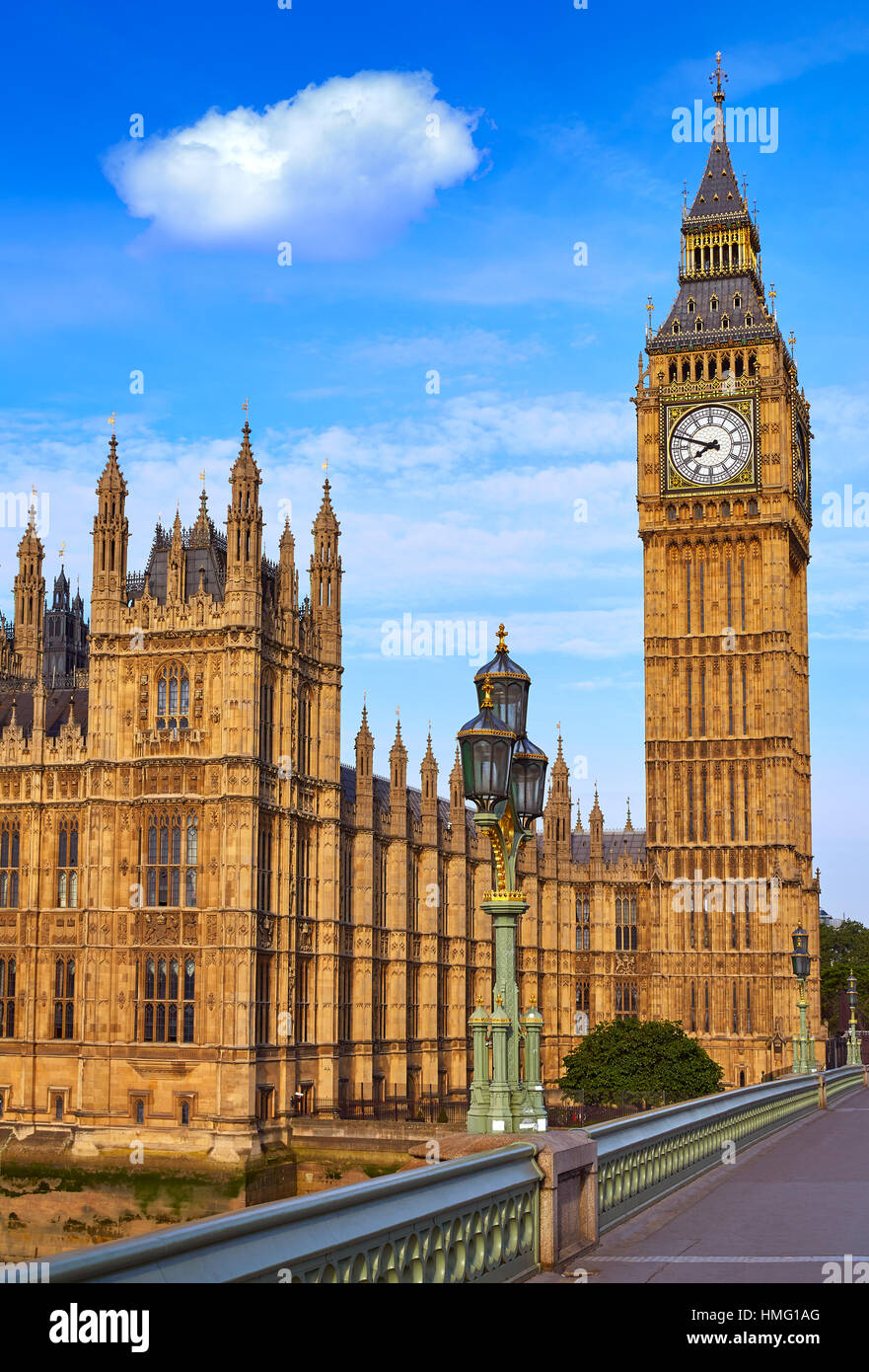 Big Ben Clock Tower in London at England Stock Photo