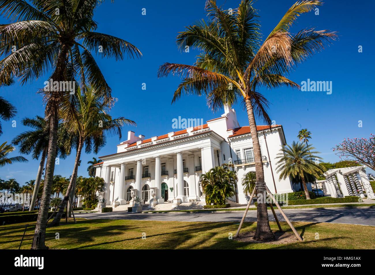 Facade of a museum, Flagler Museum, Palm Beach, Florida, USA Stock Photo Alamy