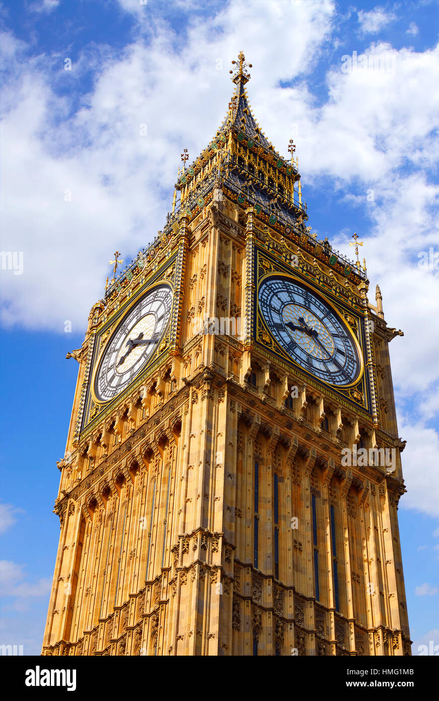 Big Ben Clock Tower in London at England Stock Photo