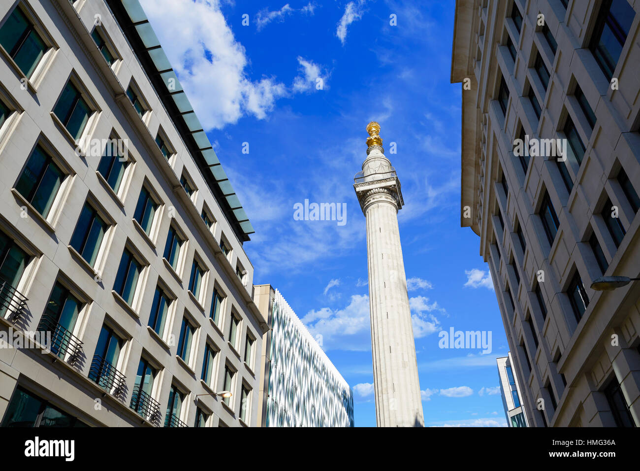 London Monument to the Great Fire column in England UK Stock Photo Alamy
