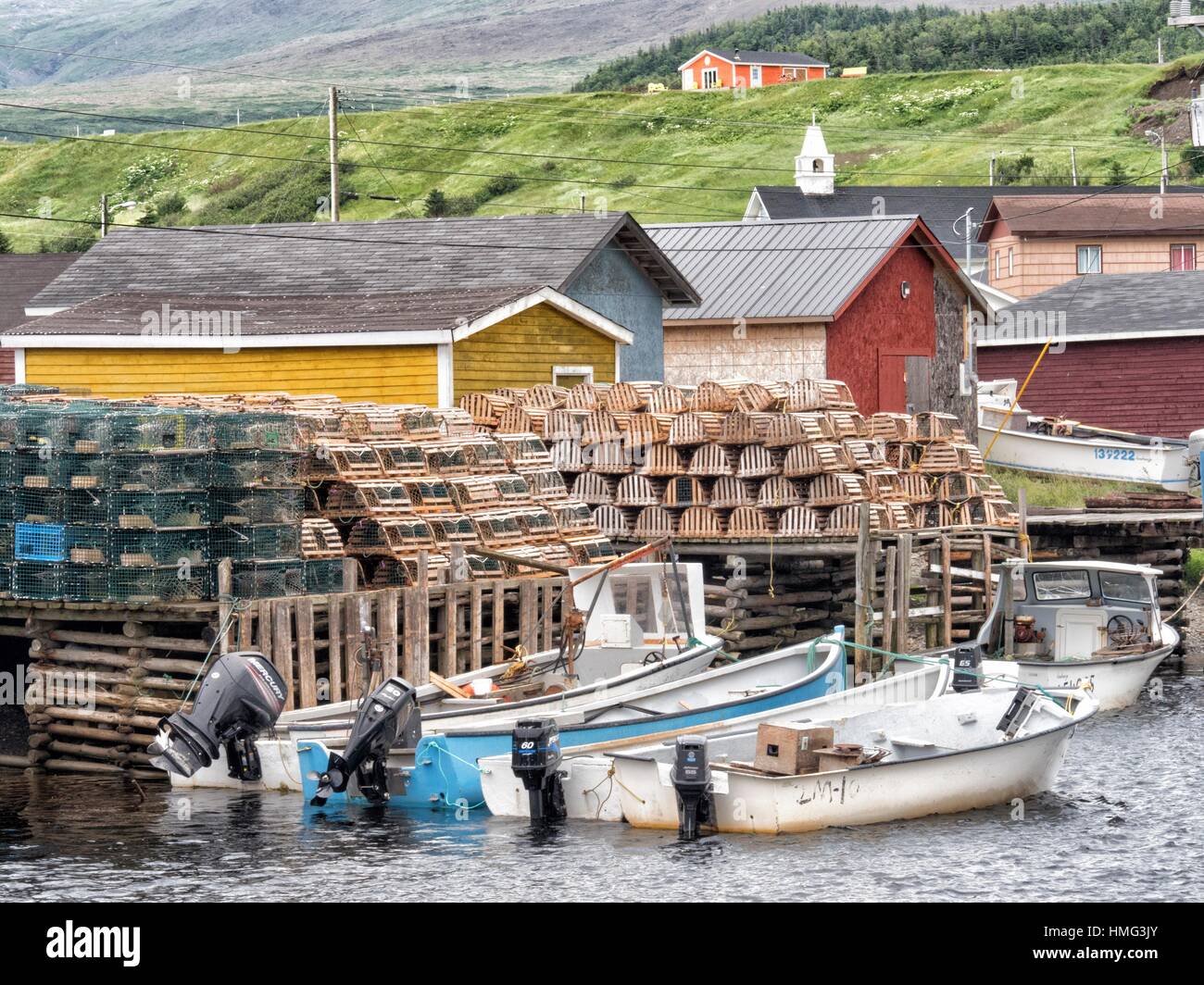 Trout River Newfoundland Harbor Stock Photo Alamy
