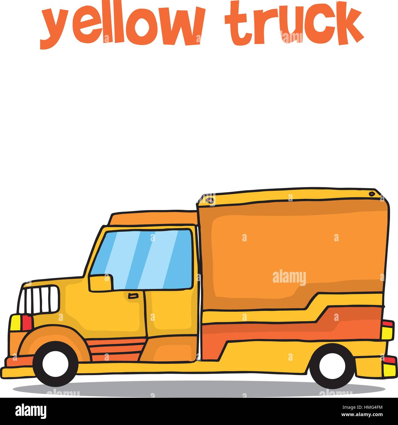 Transport of yellow truck cartoon design Stock Vector Image & Art - Alamy