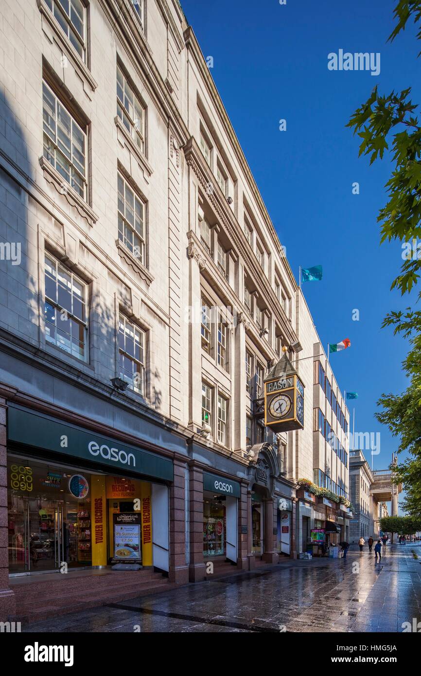 One of Dublin´s most famous shops, Easons on O´Connell Street, with the